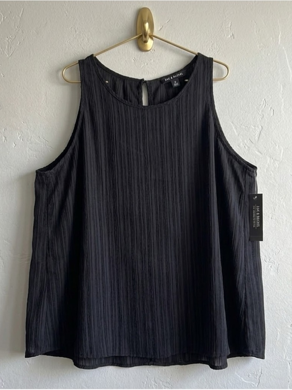 NWT Zac & Rachel Black Textured Tank Top